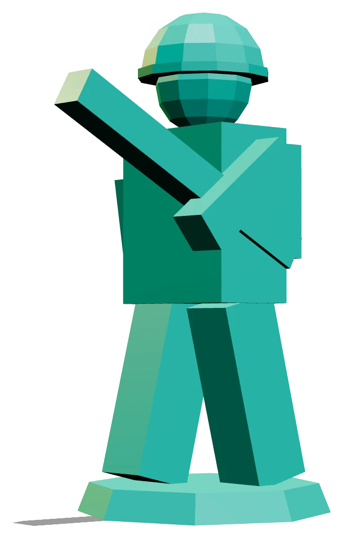 A toy troop figure from the game board